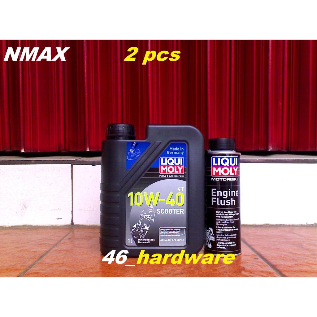Jual LIQUI MOLY MOTORBIKE 4T 10W40 SCOOTER FLUSH PCX VARIO NMAX AEROX MIO 46_hardware Shopee