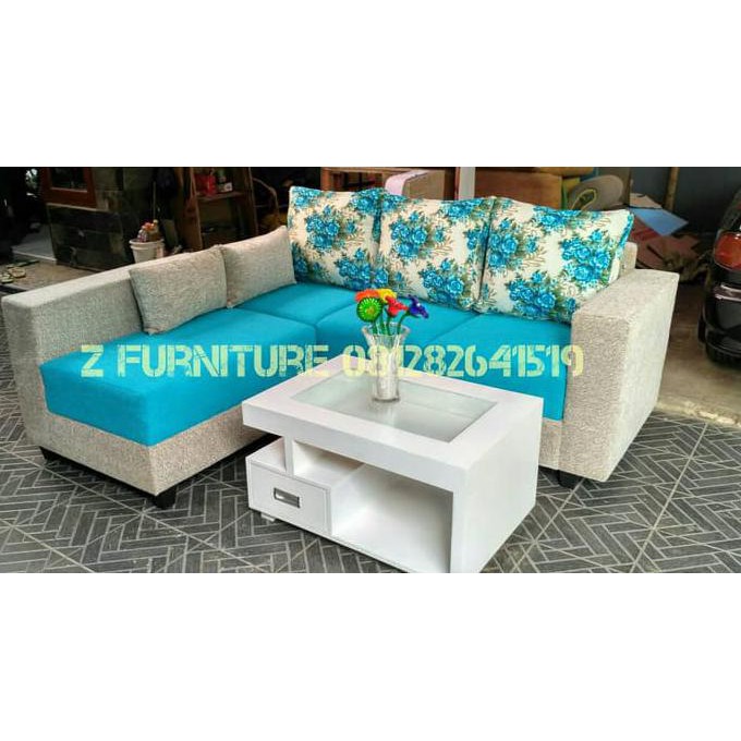 Jual Sofa L Minimalis, Sofa Bed Lantai N Reclening, Sofa L Bed Shopee
