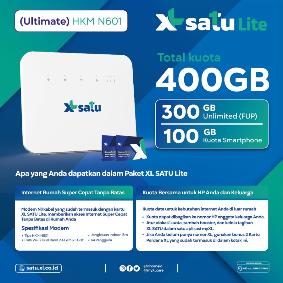 Jual Modem WiFi 4G XL Satu Lite Ultimate (HKM N601) All Operator Shopee Indonesia