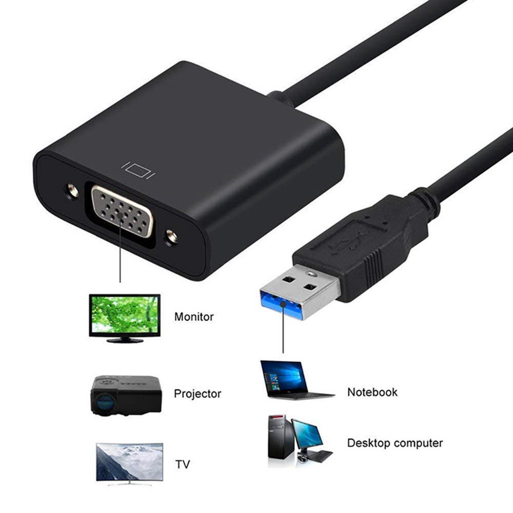 Jual CONVERTER USB 3.0 TO VGA (USB TO VGA) Shopee Indonesia