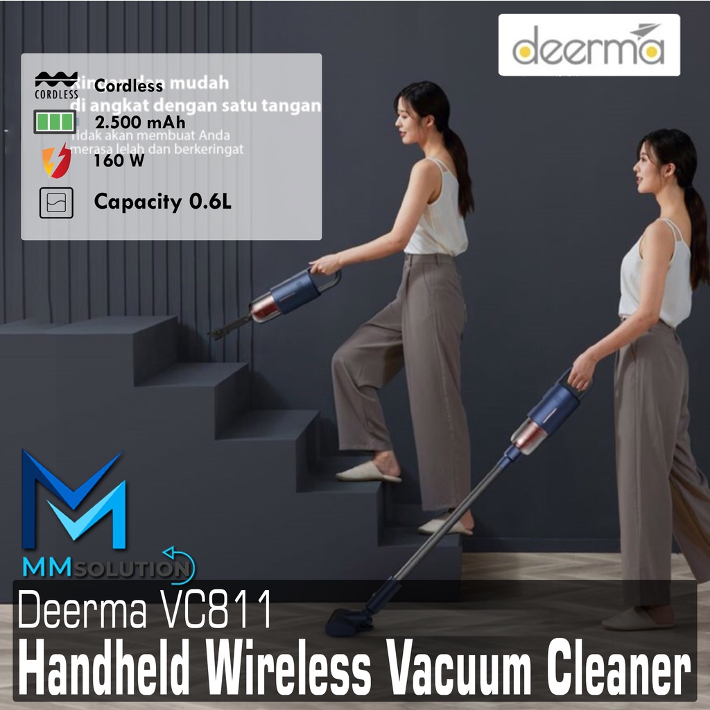 Jual Deerma VC811 Cordless Vacuum Cleaner Portable Handheld Penyedot