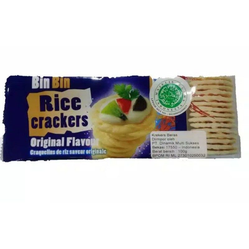 Jual Bin Bin Rice Crackers Original Flavor 100gr Shopee Indonesia