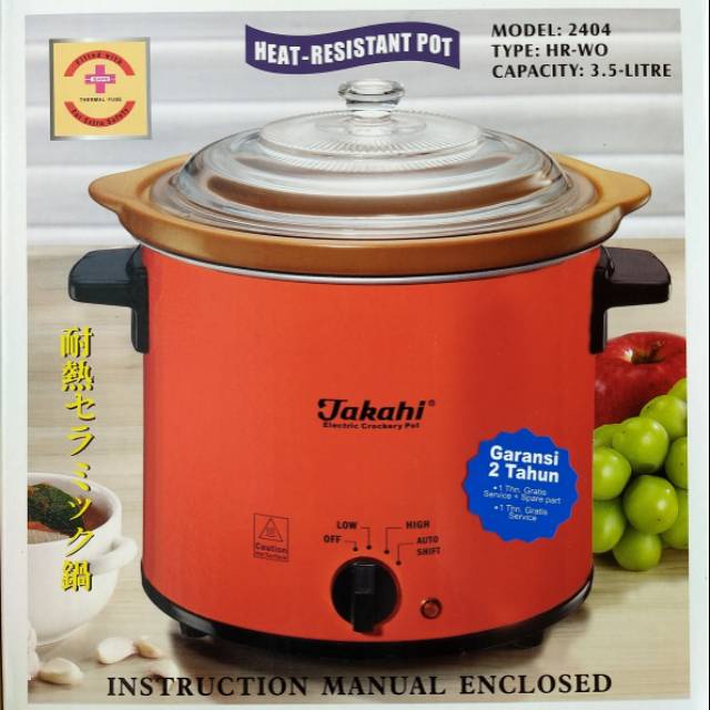 Jual TAKAHI SLOW COOKER 3,5 LITER / ALAT MPASI Shopee Indonesia