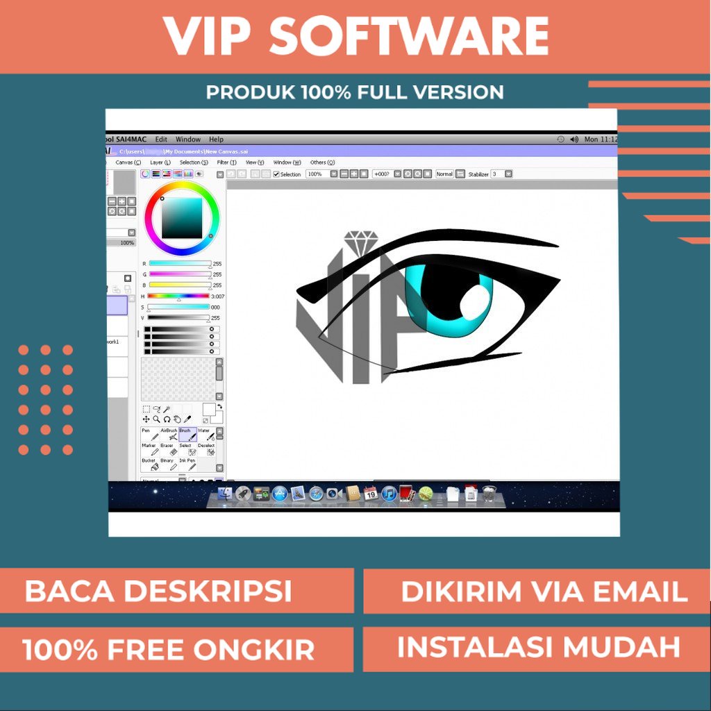 Jual Software Paint Tool SAI 2 Full Version Premium Terbaru Shopee