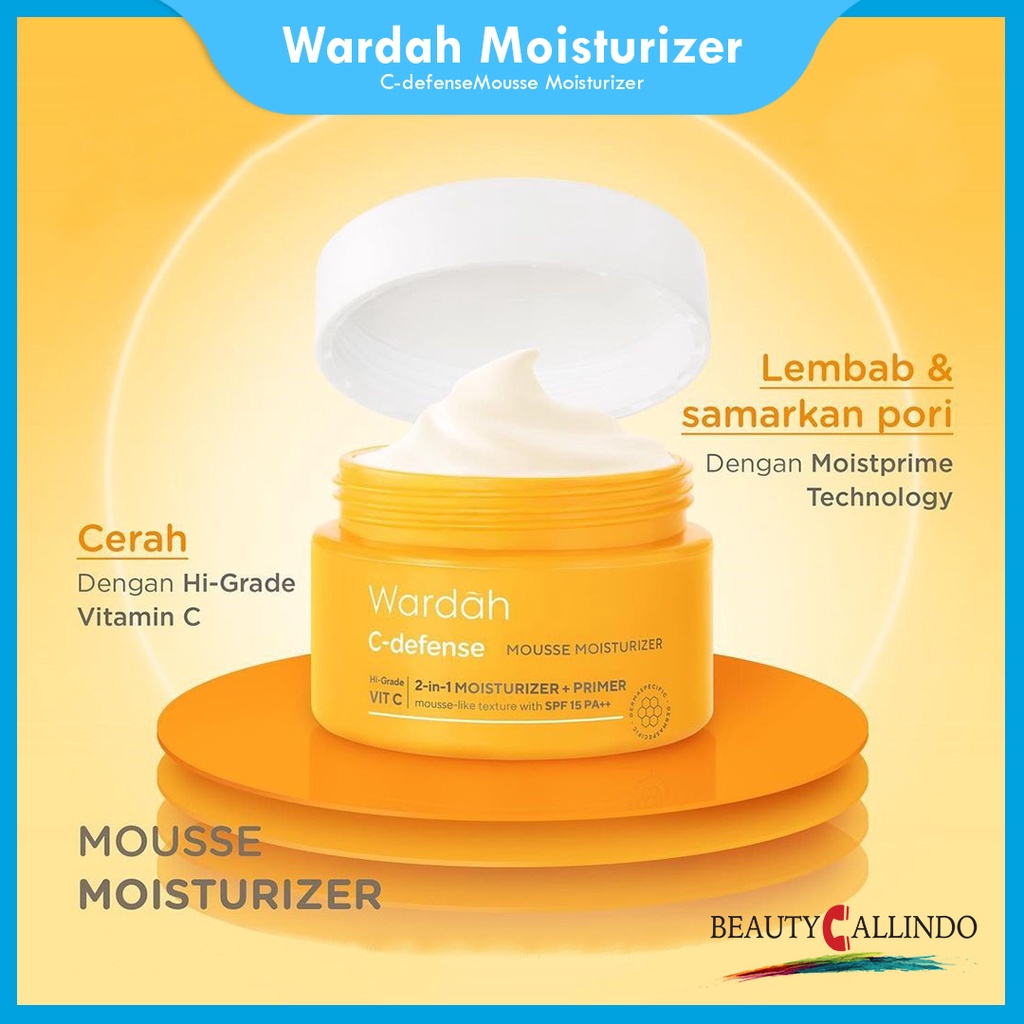 Jual Wardah C Defense Mousse Moisturizer Day Cream Pelembab Siang