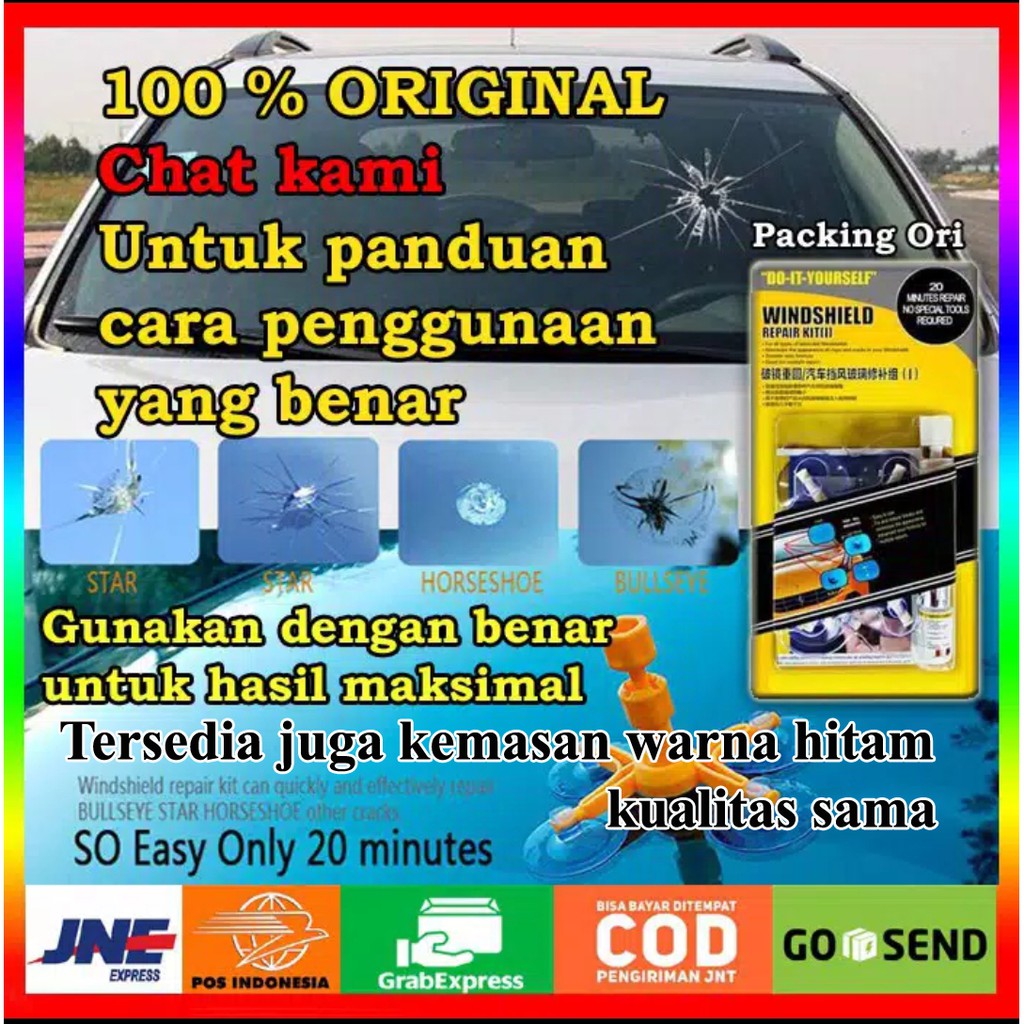 Jual Lem Kaca Mobil LCD HP Retak Windshield Repair Kit Penambal tambal
