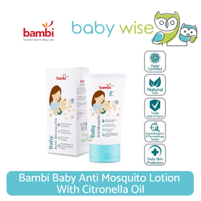 Jual Bambi Baby Anti Mosquito Lotion With Citronella Oil Shopee Indonesia