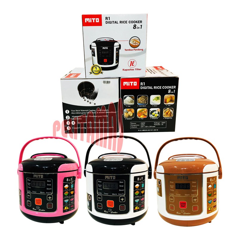 Jual RICE COOKER / MAGIC COM 1 LITER MITO / MITOCHIBA DIGITAL 8 in 1