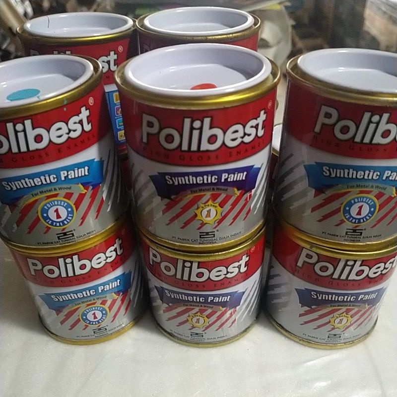 Jual Cat Besi Kayu Polibest Synthetic paint 100cc ready semua warna(04)