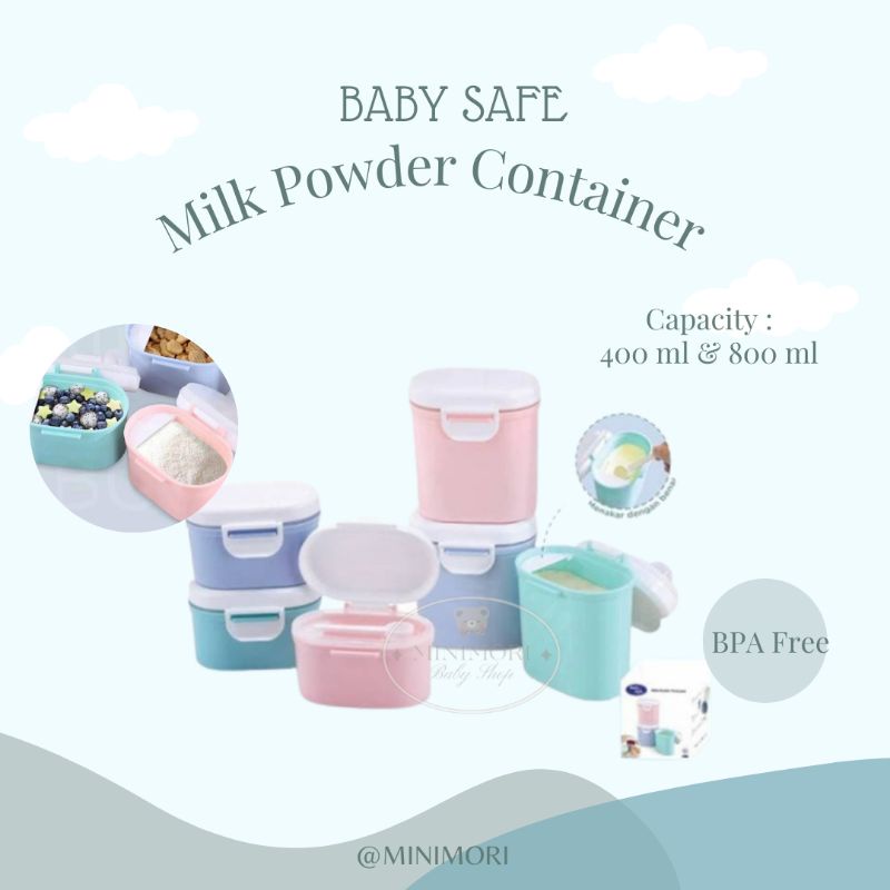 Jual Baby Safe Milk Powder Container 400 ml & 800 ml Tempat/ Kotak