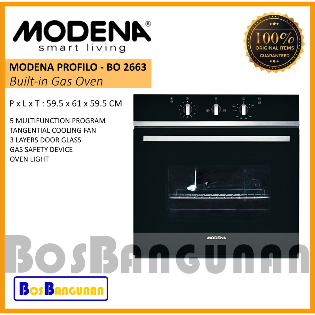 Jual Oven Gas Tanam MODENA PROFILO BO2663 / Built in MODENA PROFILO BO