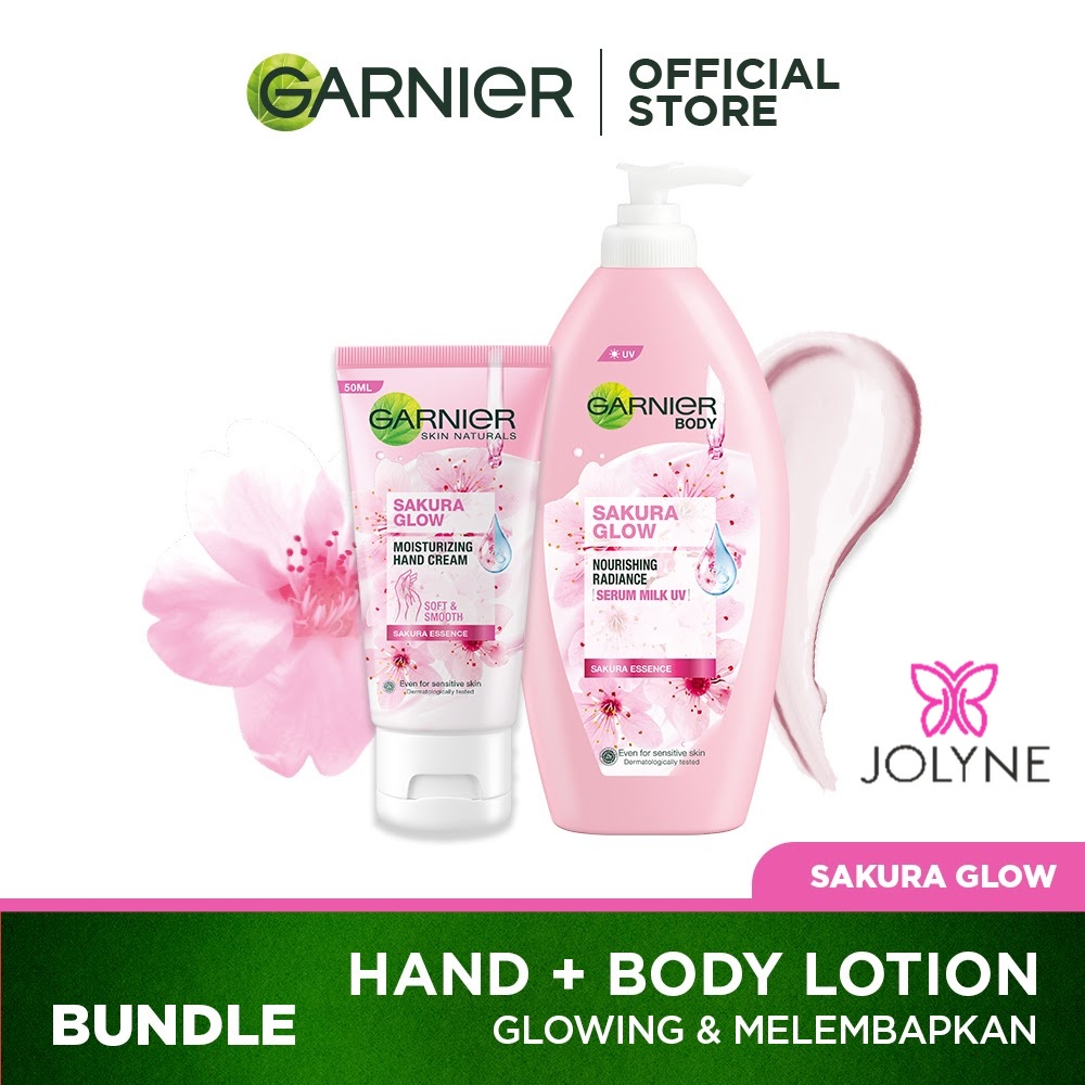 Jual Garnier Sakura Glow Body Lotion & Hand Cream (Perawatan Skincare