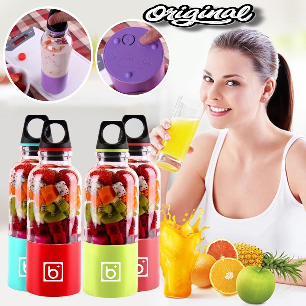 Jual ORIGINAL Bingo Portable Juicer 500ML Blender Jus Juice Botol