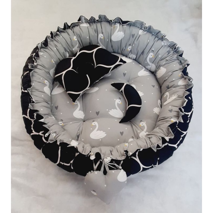 Jual READY Kasur Bayi Bulat Round Baby Nest 2 Lapis Multifungsi Bisa