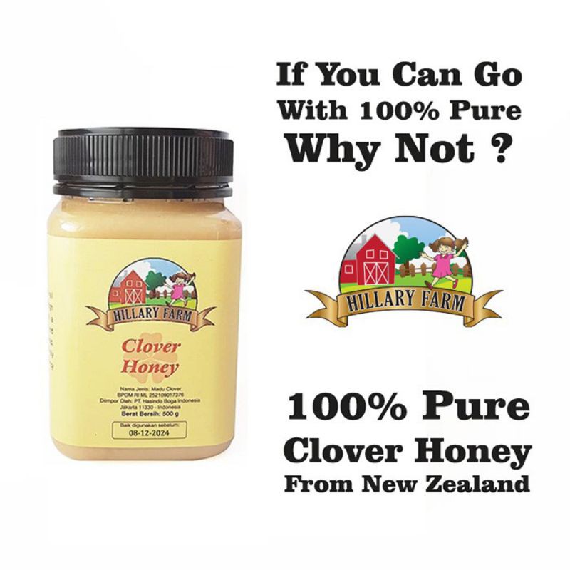 Jual Hillary Farm Clover Honey 500gr Shopee Indonesia