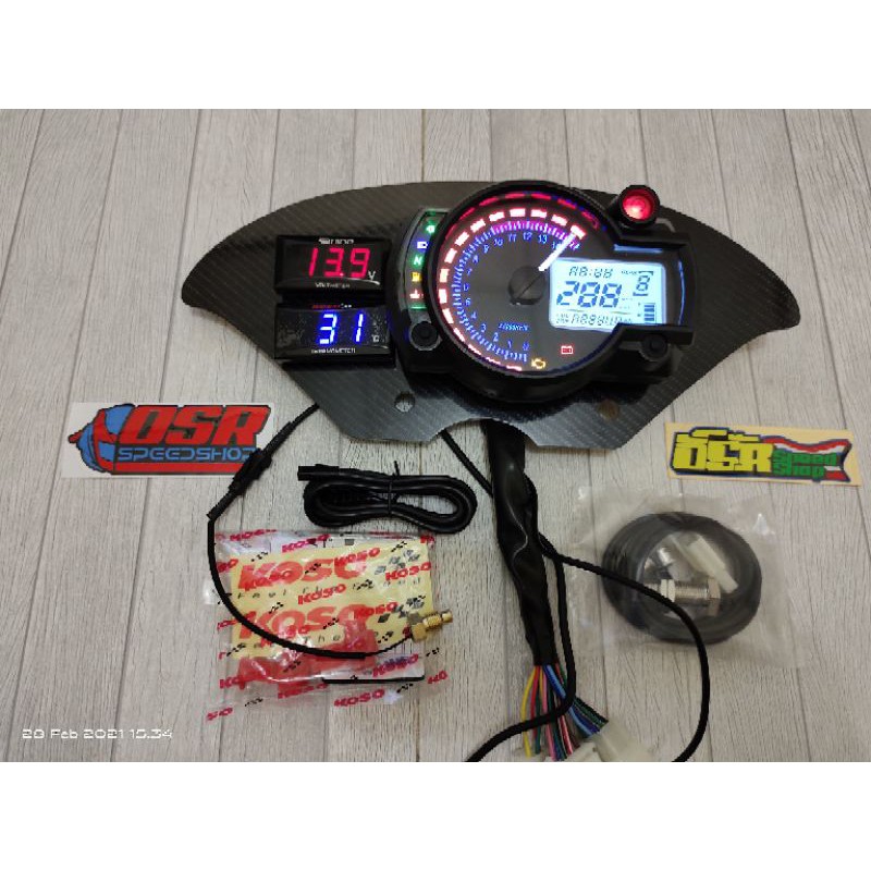 Jual (BAYAR COD) Termurah paketan speedometer speedo koso rx2n LCD 7