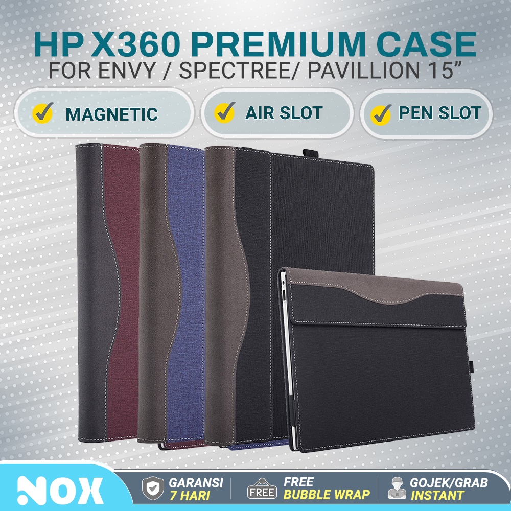 Jual Premium Case HP ENVY PAVILLION SPECTRE X360 15" flip cover tas