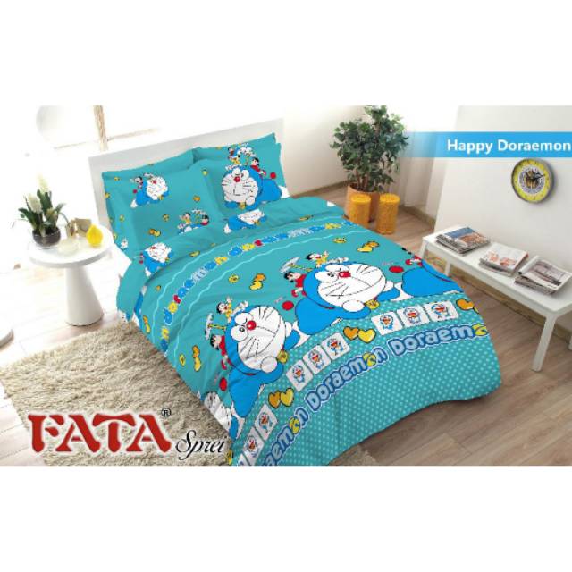 Jual FATA Bed Cover Only Happy Doraemon King size Shopee Indonesia