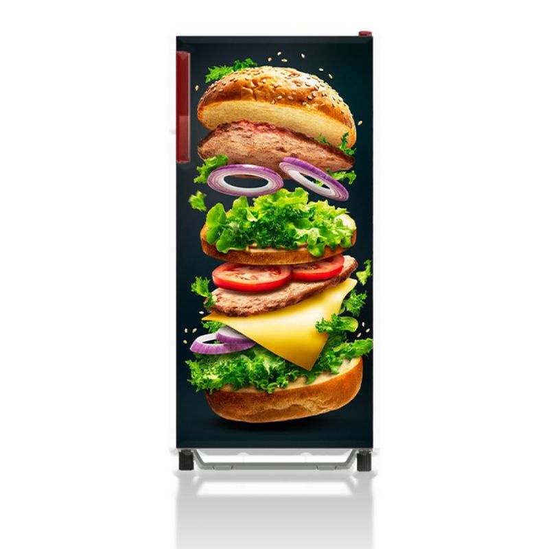 Jual Stiker Kulkas 1 Pintu Motif roti menara wallpaper dinding kulkas