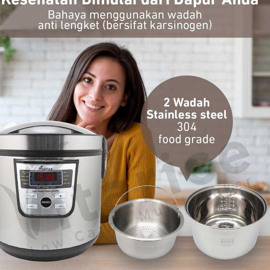 Jual PMG + VITARICE Less Sugar Rice Cooker Rendah Karbo Alat memasak