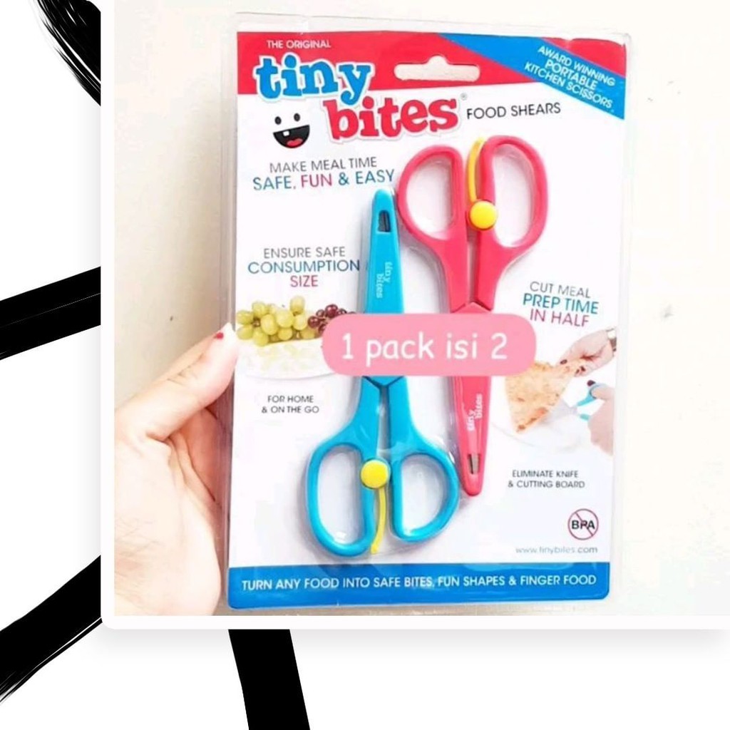 Jual Tiny Bites Food Shears / gunting makanan anak / gunting makan