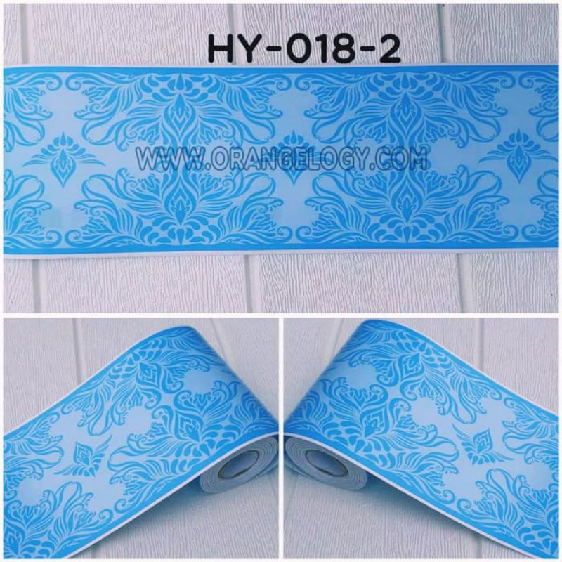 Jual Wall Border List Border Sticker Batik Biru 10m x 10cm Shopee
