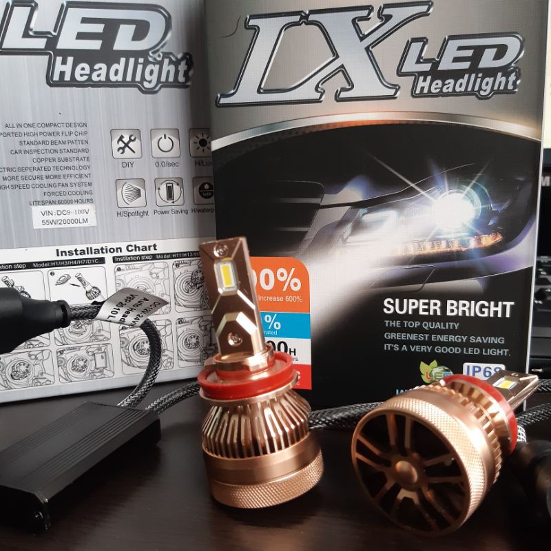 Jual HEADLAMP LX LED HEADLIGHT H11 H4 1warna 12v 24v Shopee Indonesia