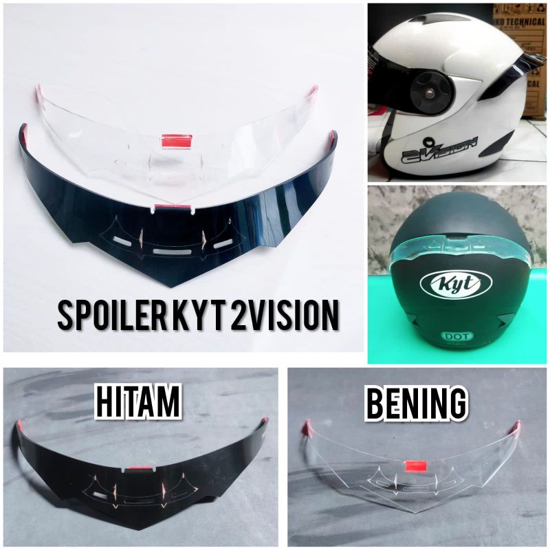Jual SPOILER HELM KYT 2 VISION HITAM SPOILER KYT 2 VISION Shopee