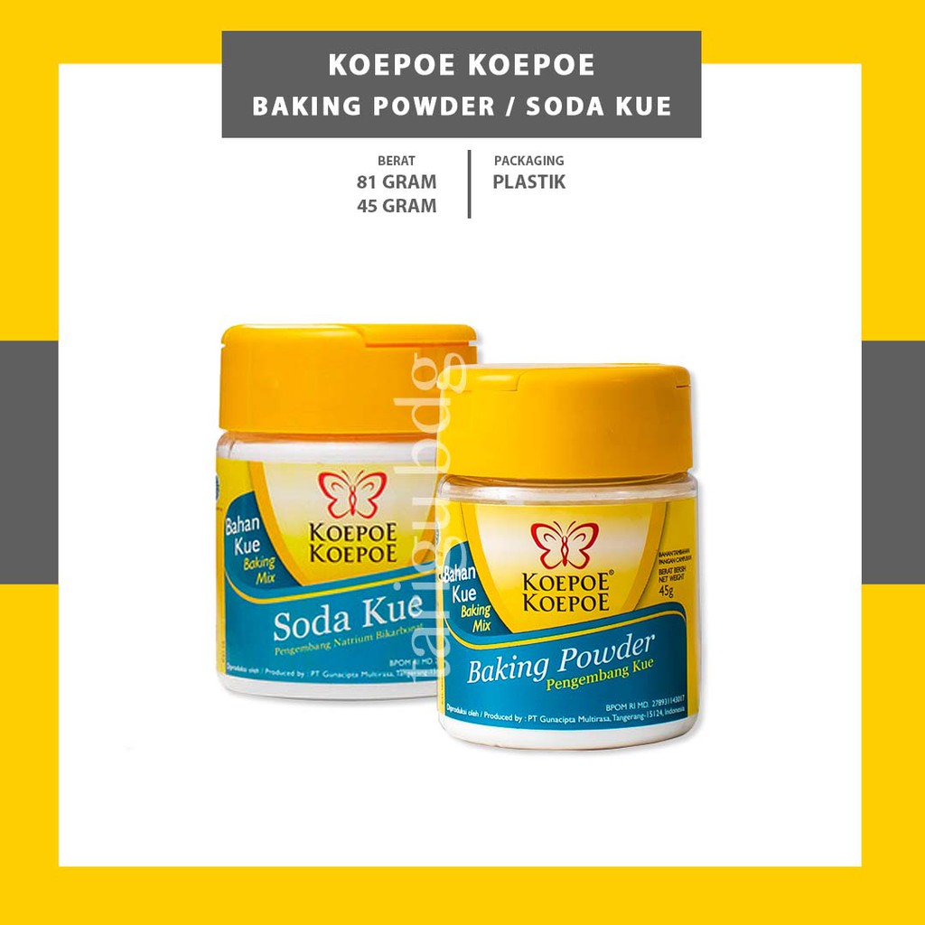 Jual KOEPOE KOEPOE BAKING SODA BAKING POWDER PENGEMBANG KUE PENGEMBANG ADONAN CREAM TARTAR