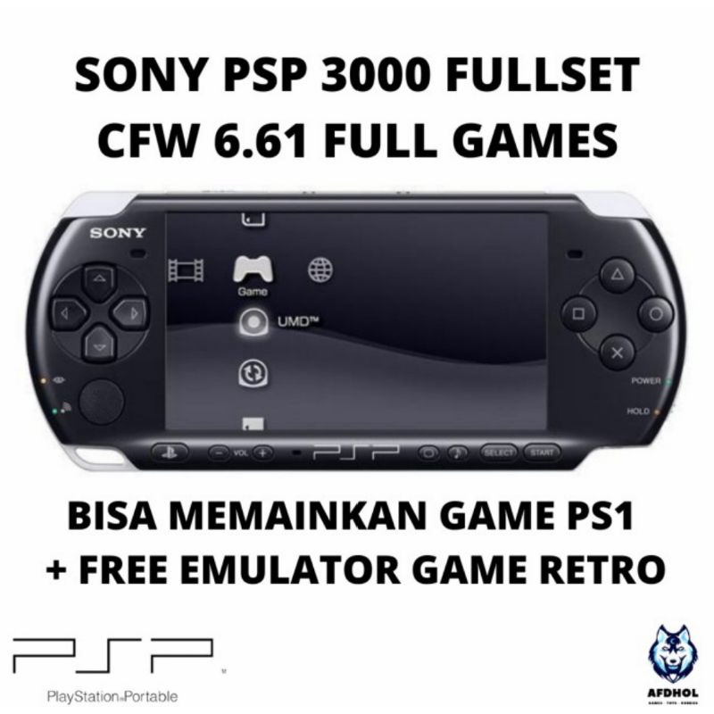 Jual SONY PSP 3000 SLIM CFW 6.61 PERMANENT FULLSET FULL GAMES NOT PSP