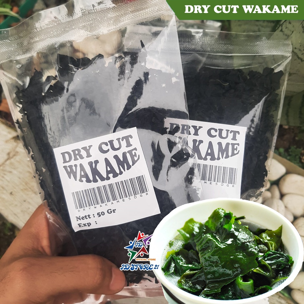 Jual DRY WAKAME Rumput Laut Kering │Dried Cut Wakame Import untuk Miso