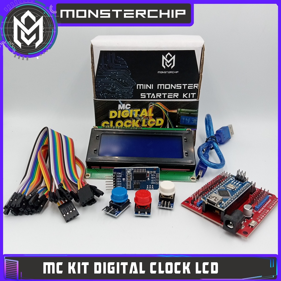 Jual MC KIT DIGITAL CLOCK RTC DS3231 & LCD I2C DIY JAM DIGITAL ARDUINO