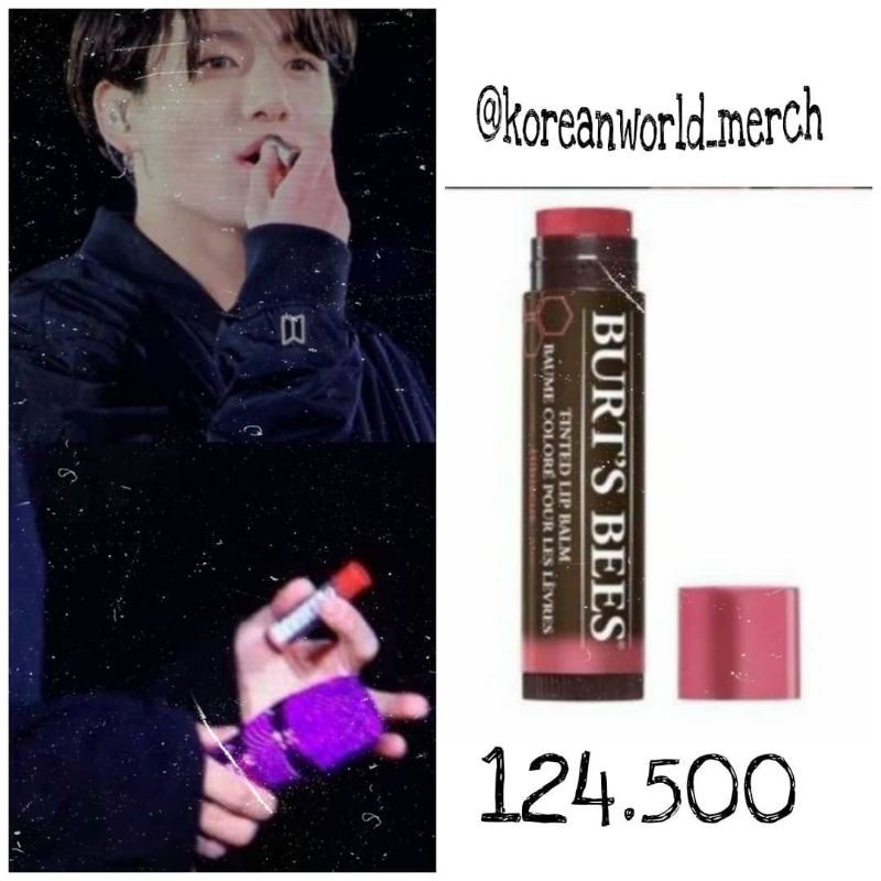 Jual Burt's Bees Tinted Lip Balm original BTS Jungkook Shopee Indonesia