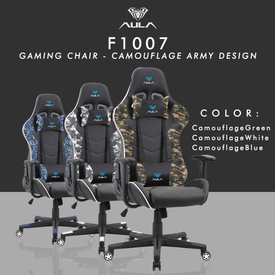 Jual Kursi Gaming/Gaming Chair termurah AULA F1007 Camouflag TrendBaru