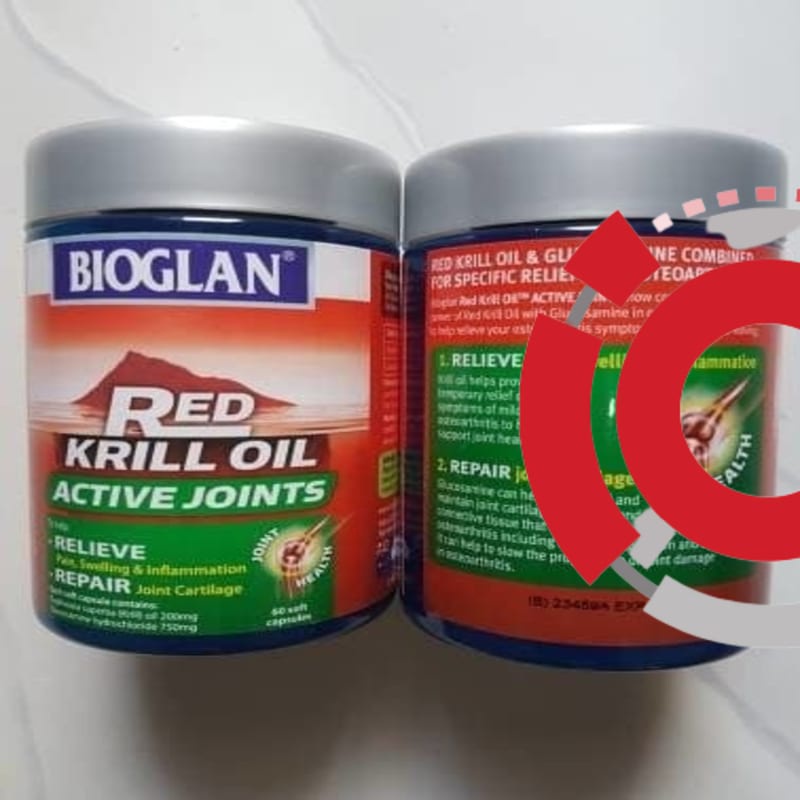 Jual BIOGLAN RED KRILL OIL DOUBLE STRENGTH ACTIVE JOINT 1000 MG 60 CAPS Shopee Indonesia