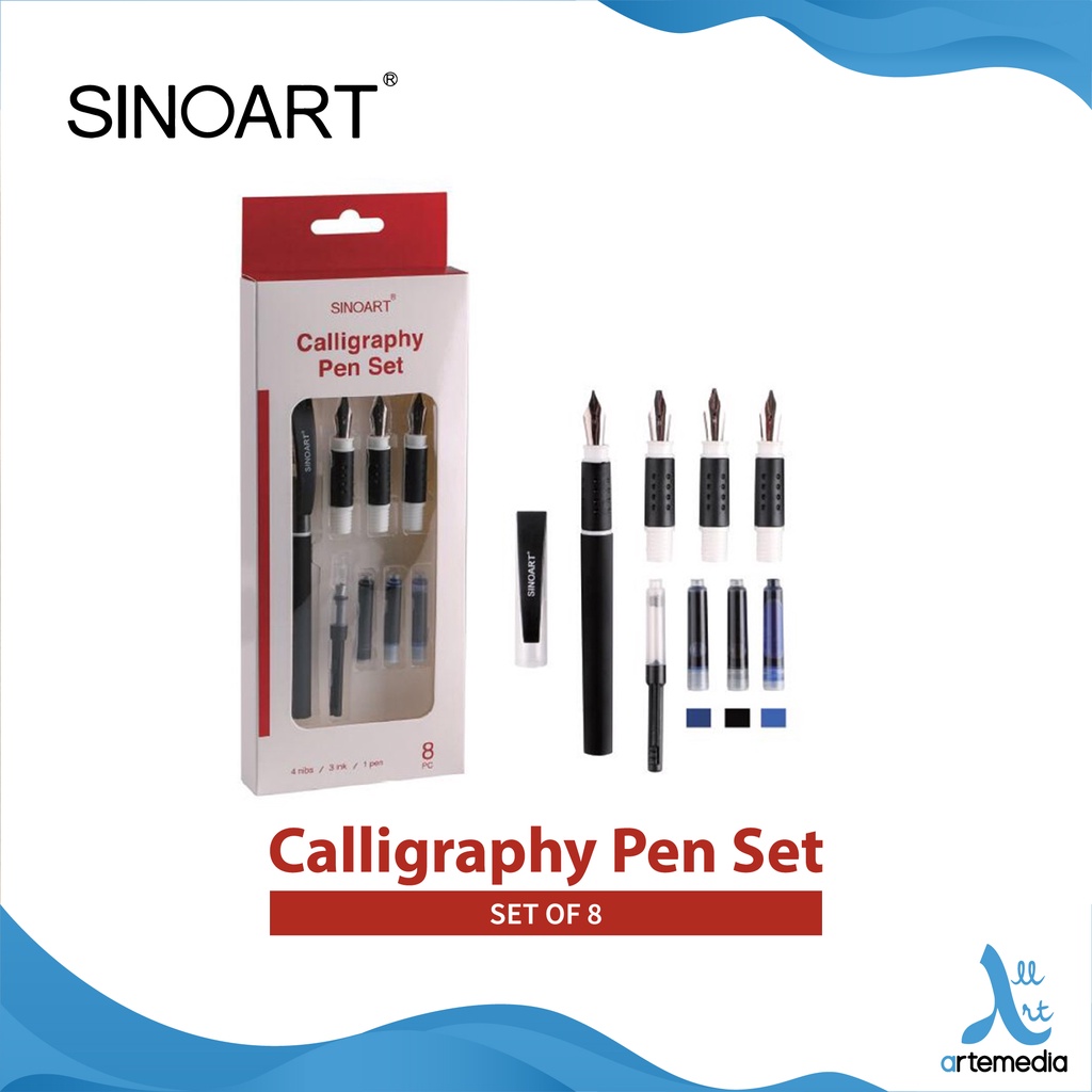 Jual Sinoart Calligraphy Fountain Pen Set Shopee Indonesia