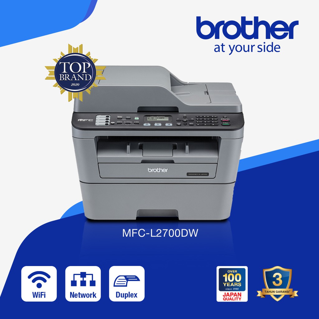 Jual Printer Brother MFCL2700DW Laser Mono Multifungsi Duplex Wifi & Fax Resmi Shopee Indonesia