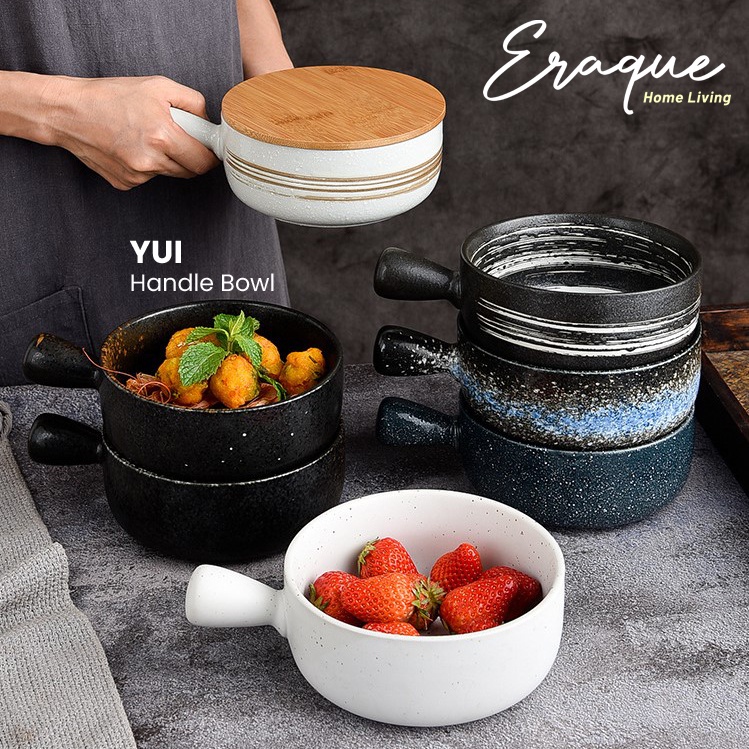 Jual Yui Handle Bowl 6" / Mangkok Saji Salad Sup Dengan Gagang Keramik