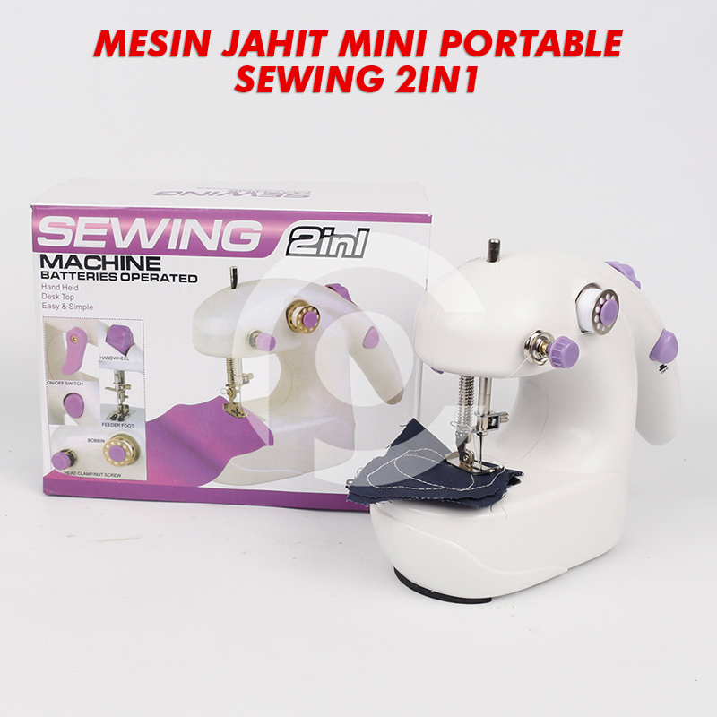 Jual Mesin Jahit Mini Portable SEWING 2in1 / Set Mini Sewing Machine