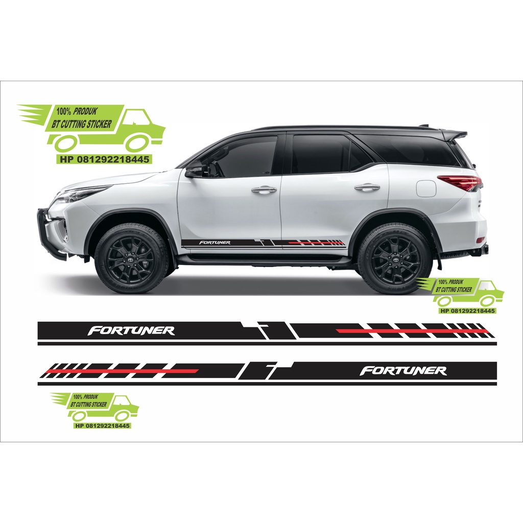 Jual BT sticker fortuner stiker fortuner sticker mobil toyota fortuner