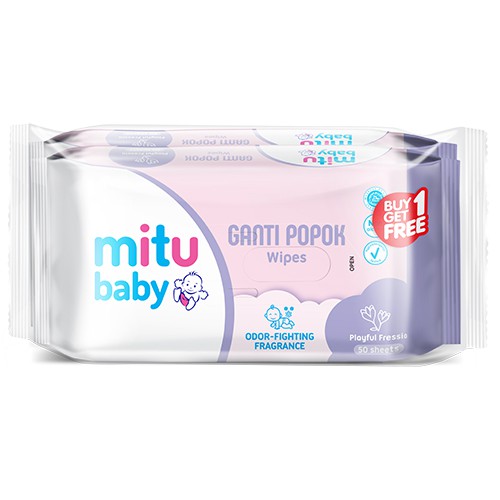 Jual MITU BABY WIPES PURPLE PLAYFUL FRESSIA 50+50 SHEETS Shopee Indonesia