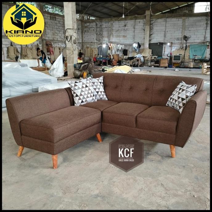Jual Sofa L Minimalis / Sofa L Retro / Sofa Sudut/ Sofa L Shape /Sofa