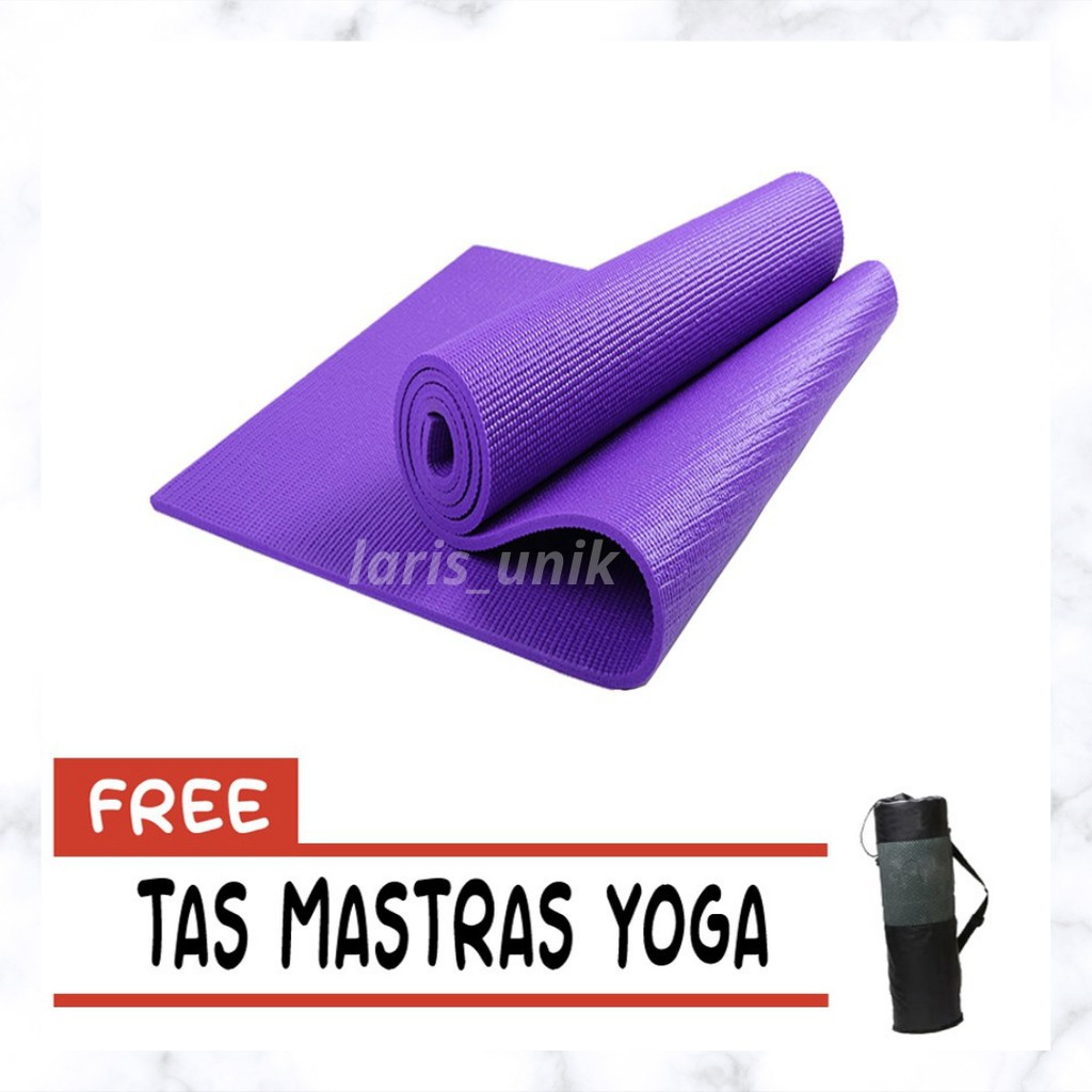 Jual Laris_Unik Matras Yoga Anti Selip Kualias Bagus + TAS / Matras