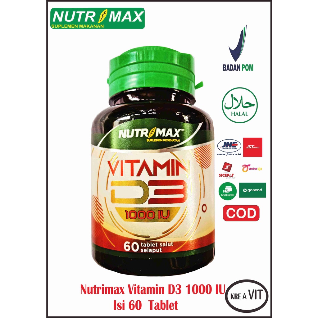 Jual NUTRIMAX VITAMIN D3 1000 IU MEMENUHI KEBUTUHAN VITAMIN D