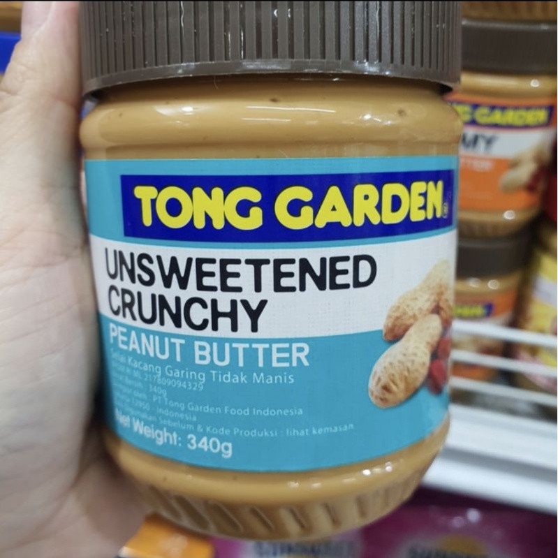 Jual tong garden unsweetened crunchy peanut butter 340gr / selai kacang