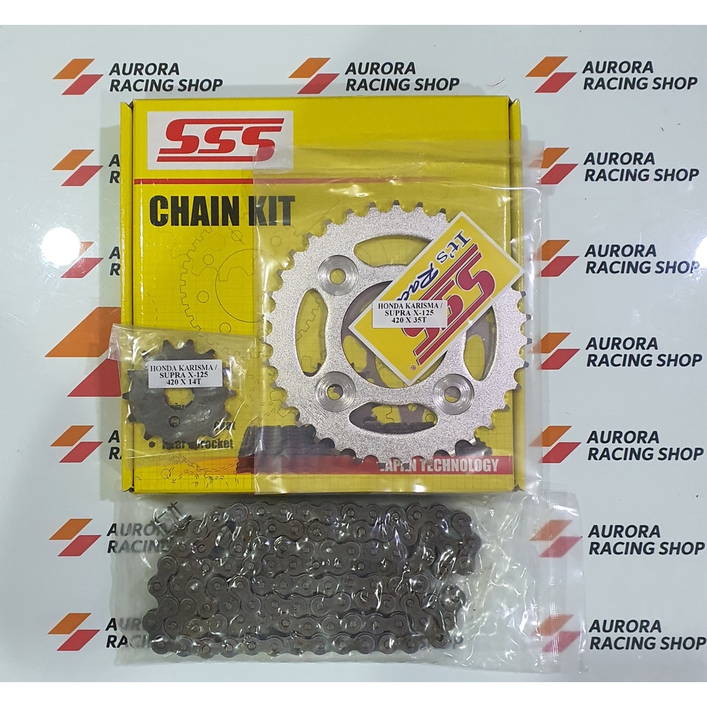 Jual Gear Set Supra X 125 / Kharisma SSS Chain Kit Shopee Indonesia