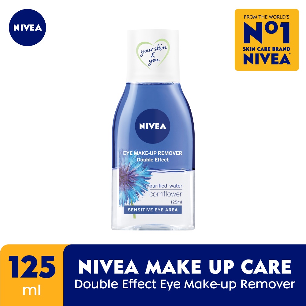 Jual NIVEA Eye Makeup Remover Double Effect 125ml Membersihkan makeup