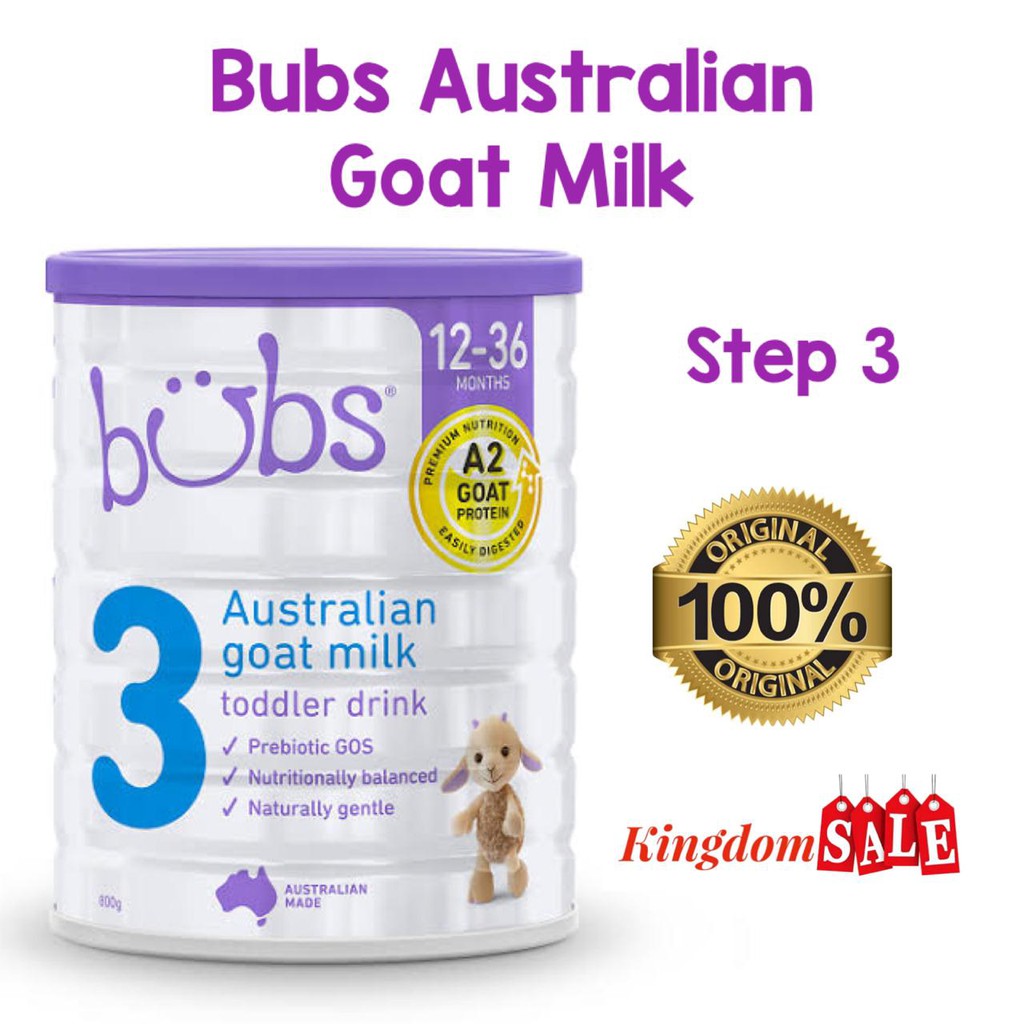 Jual Bubs Goat Toddler Formula Stage 3 800 gram Goat Milk Shopee