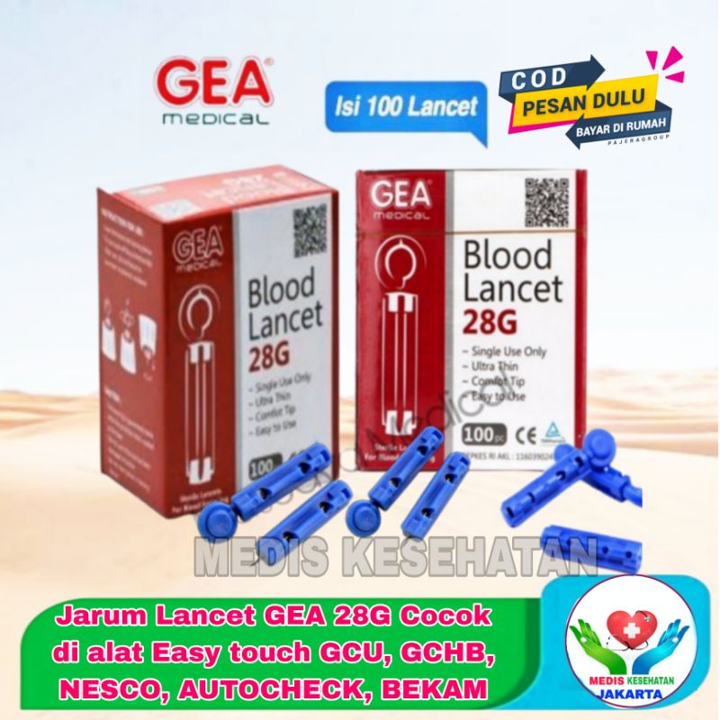 Jual LANCET GEA BLOOD LANCET/ JARUM PENGAMBILAN DARAH SIMPLE DARAH