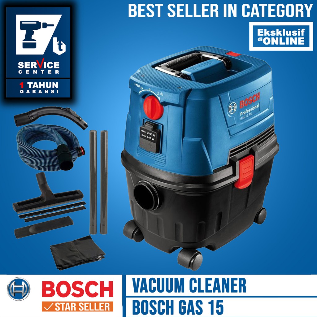 Jual Bosch Vacuum Cleaner GAS 15 L GAS15L Debu Basah Kering 1100 WATT